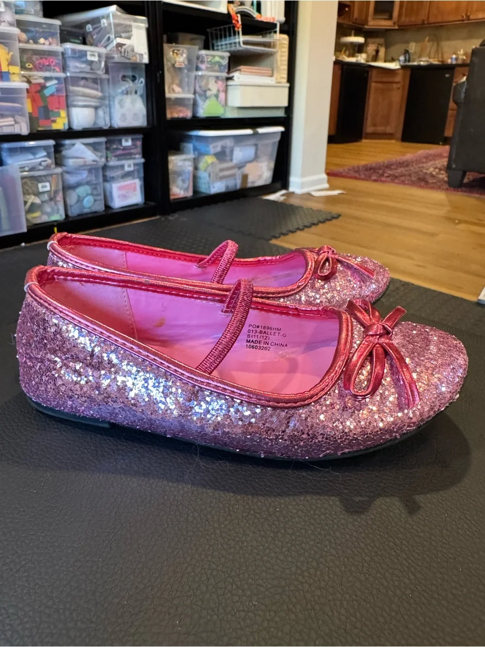 Pink glitter Mary Jane sz 11/12